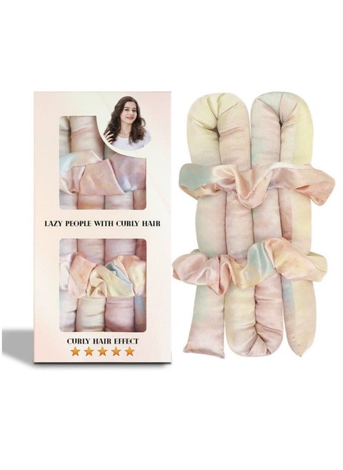 Heatless Hair Curler Set - Heatless Curls Overnight, Hair Rollers for Soft Curls & Frizz-Free Styling, No Heat Curlers To Sleep in, Curling Rod Headband with 2 Scrunchies.