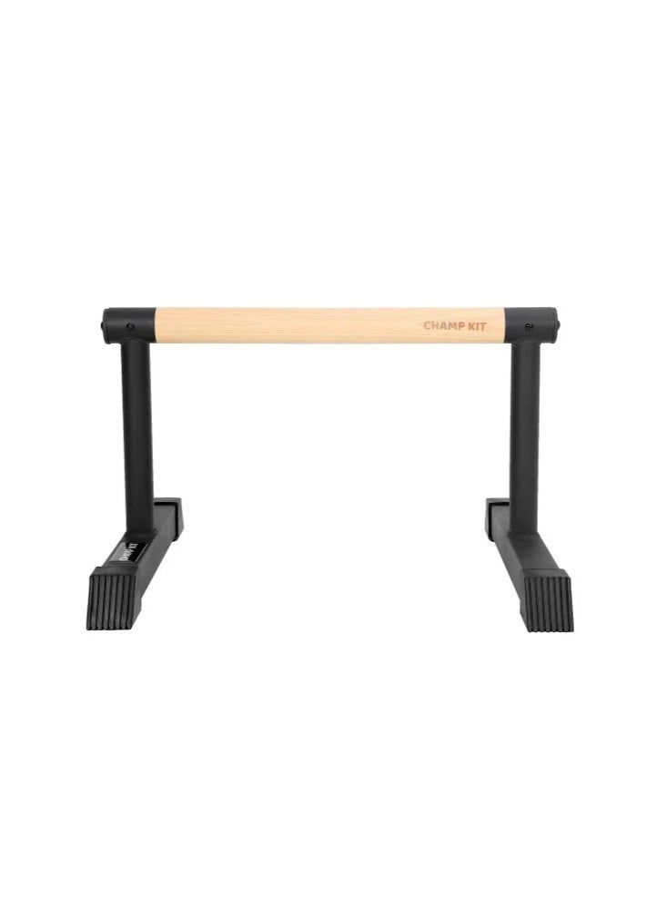 Champ Kit Elevated Wooden Parallettes for Calisthenics and Upper Body Training - Image 1