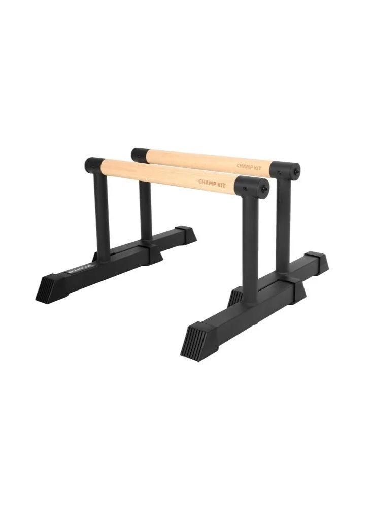Champ Kit Elevated Wooden Parallettes for Calisthenics and Upper Body Training - Image 4