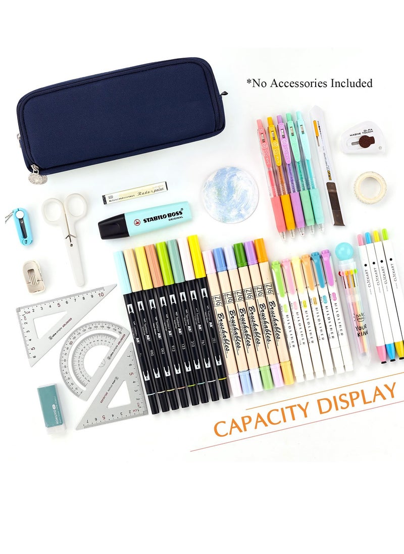 Daytoyz Large Capacity Pencil Case 3 Compartment Pouch Pen Bag for School Teen Girl Boy Men Women  - Image 2