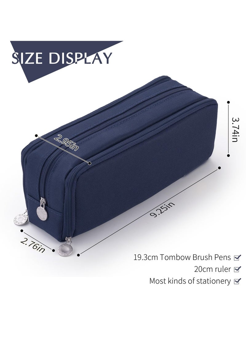 Daytoyz Large Capacity Pencil Case 3 Compartment Pouch Pen Bag for School Teen Girl Boy Men Women  - Image 5