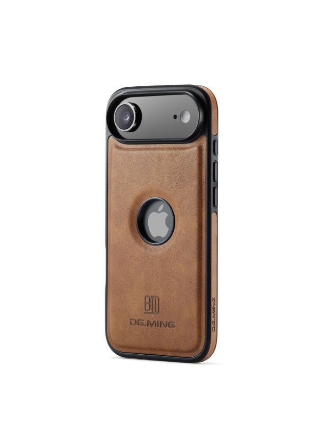 ديجمينغ جراب حماية خلفي جلد صناعي مع فتحة شعار مضاد للصدمات متوافق مع   Iphone 17 Air (بني) - Image 5
