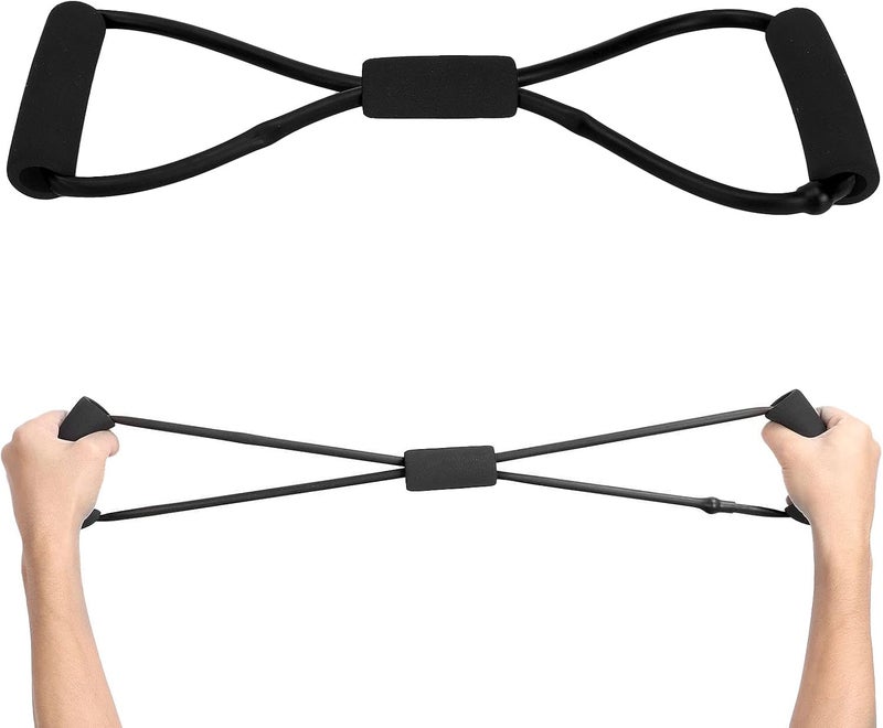 comfrt Figure 8 Resistance Band, 8 Shaped Resistance Band for Arms, Chest Expander, Yoga, Gym, Household Body Stretch Training Band Strap for Exercise Training Fitness Workout - Image 1