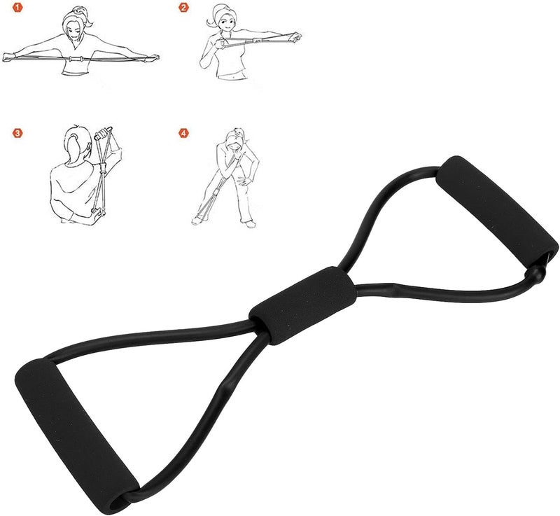 comfrt Figure 8 Resistance Band, 8 Shaped Resistance Band for Arms, Chest Expander, Yoga, Gym, Household Body Stretch Training Band Strap for Exercise Training Fitness Workout - Image 3