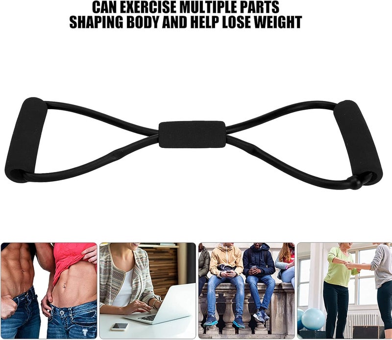 comfrt Figure 8 Resistance Band, 8 Shaped Resistance Band for Arms, Chest Expander, Yoga, Gym, Household Body Stretch Training Band Strap for Exercise Training Fitness Workout - Image 2