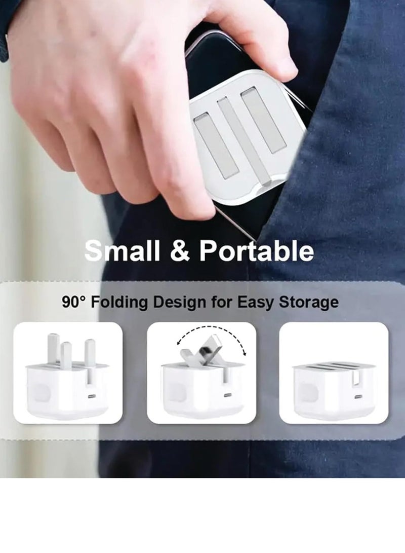 VIWTEC Premium Type-C Charger 35W with Braided Cable | Fast USB-C Charging Adapter for iPhone 15, 16 Series, iPad, Samsung Galaxy S25/S24/S23 Ultra | Compatible with PD Devices - Image 5