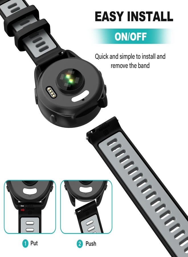 OVERSTEP حزام بديل متوافق مع Garmin Forerunner 265 من OVERSTEP، حزام ساعة سريع الإطلاق 22 مم لـ Forerunner 255، Vivoactive 4، Venu 2، Venu 3 ساعة ذكية - Image 5