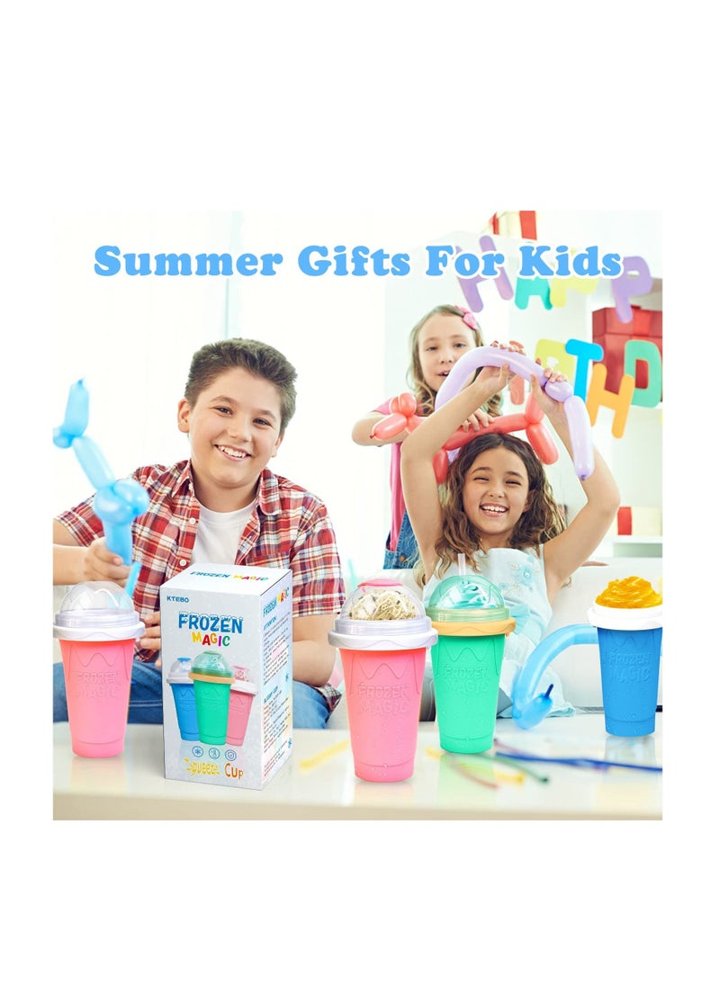 Generic - Frozen Magic Slushy Cup Smoothie Cups With Lids And Straws - Image 1