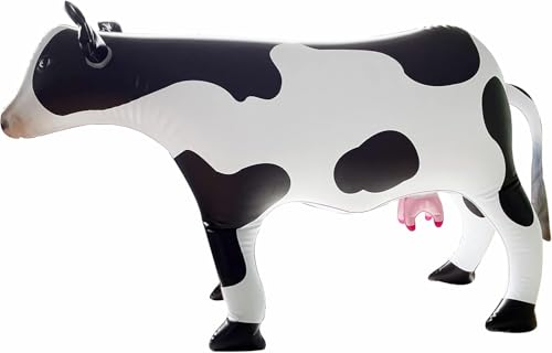 ILEISURELY Inflatable Cow 37 Lifelike Cow Balloons Birthday Decorations for Farm Animal Theme Cowboy Cowgirl Rodeo Western Baby Shower Thanksgiving Halloween Party Decor - Image 1