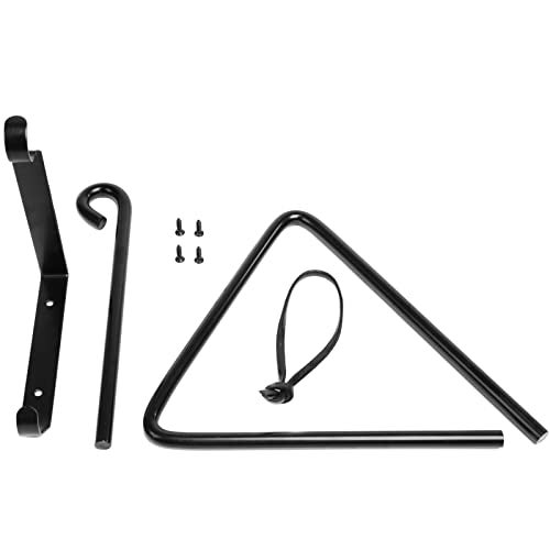 WMM جرس العشاء مثلث 9 بوصة معلق جرس مثلث إيقاعي مع ضارب جرس خارجي جرس حائط جرس مثبت على الحائط داخلي جرس فولاذي - Image 5