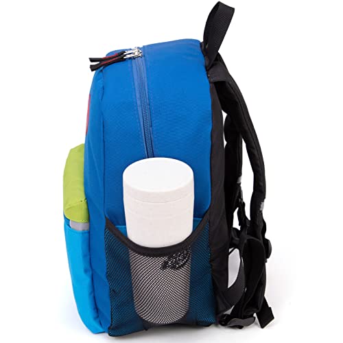 HawLander Little Kids Backpack for Boys or Girls, Toddler School Bag Fits 3 to 6 years old, Blue 02, 12 Inch - Image 3