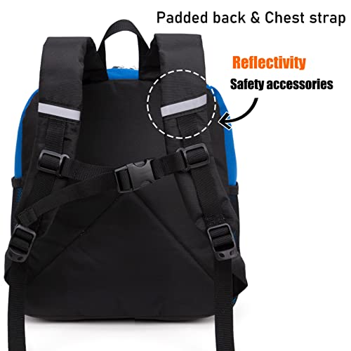 HawLander Little Kids Backpack for Boys or Girls, Toddler School Bag Fits 3 to 6 years old, Blue 02, 12 Inch - Image 5