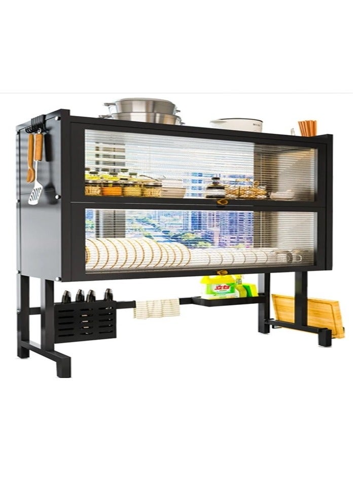 DubaiGallery رف صحون مطبخ قابل للتعديل من الفولاذ المقاوم للصدأ 3 طبقات - Image 3