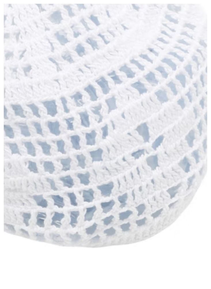 Premium 3 Pieces Casual Ghafiya And Kufi Cap White - Image 3