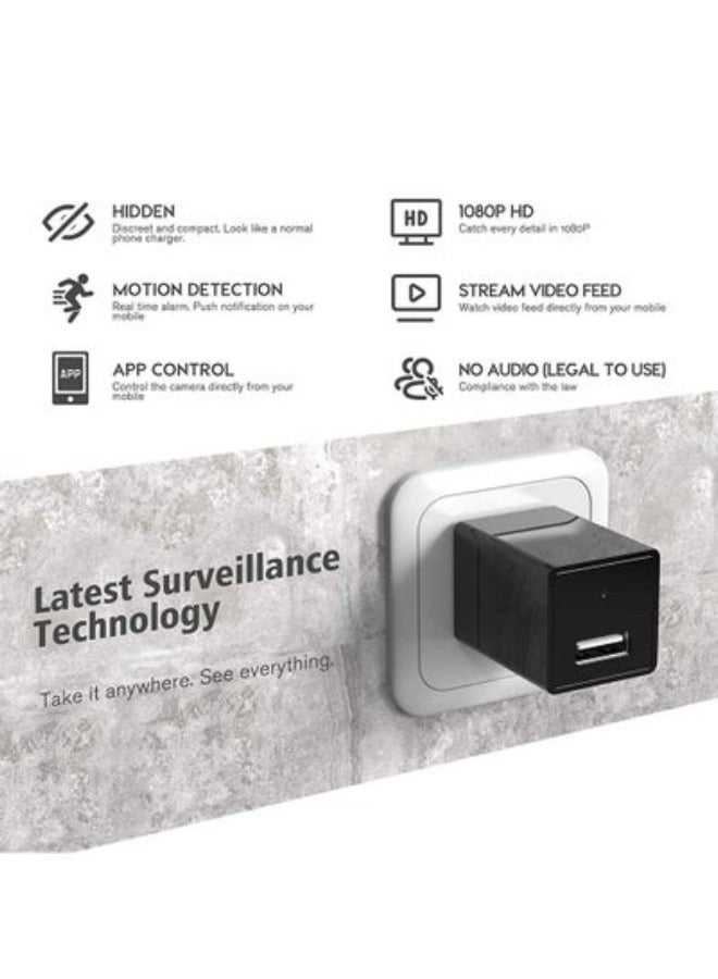 Wall Charger Adapter with 1080P Wi-Fi Hidden Camera App Control - Image 3