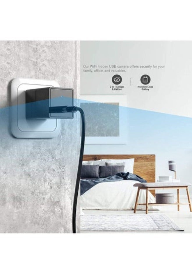 Wall Charger Adapter with 1080P Wi-Fi Hidden Camera App Control - Image 2