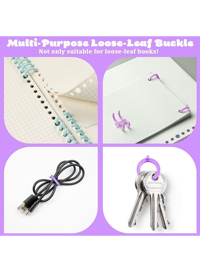 ZVEV 6 PCS Books Rings Plastic Binder Ring for Loose Sheets Binding Spine Rings Loose Leaf Book Rings Book Rings 9.5 mm Binder Ring 20 Sheets Capacity for DIY Paper Notebook Album Scrapbook  - Image 3