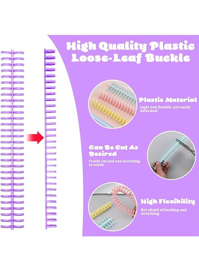 ZVEV 6 PCS Books Rings Plastic Binder Ring for Loose Sheets Binding Spine Rings Loose Leaf Book Rings Book Rings 9.5 mm Binder Ring 20 Sheets Capacity for DIY Paper Notebook Album Scrapbook  - Image 4