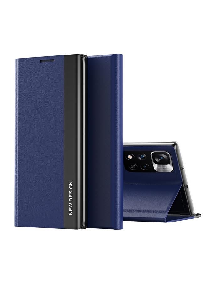 International Version For Xiaomi Redmi Note 11 Pro /Note 11 Pro+ Side Electroplated Magnetic Leather Phone Case with Holder