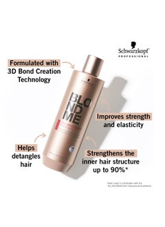Schwarzkopf BLONDME All Blondes Rich Conditioner – Nourishing Daily Treatment – Strength, Elasticity and Shine for Normal to Coarse Color Treated and Natural Blonde Hair, 250 ml  - Image 3