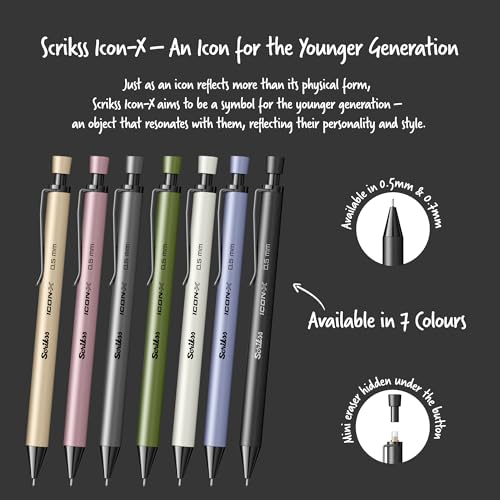Scrikss 0.5mm Mechanical Pencil | Black | Icon-x - Image 5