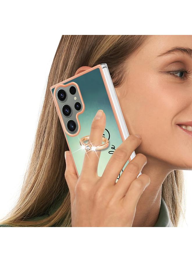 اس-توب جراب لهاتف Samsung Galaxy S23 Ultra 5G مطلي بالكهرباء من الجانبين مع حامل حلقي - Image 5