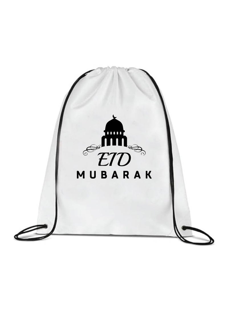 PRINTSHOP4ME Eid Mubarak Gift Bags Set - Ideal for Kids and Adults - Perfect Eid Treats and Gifts - Drawstring Polyester Bags - Image 1
