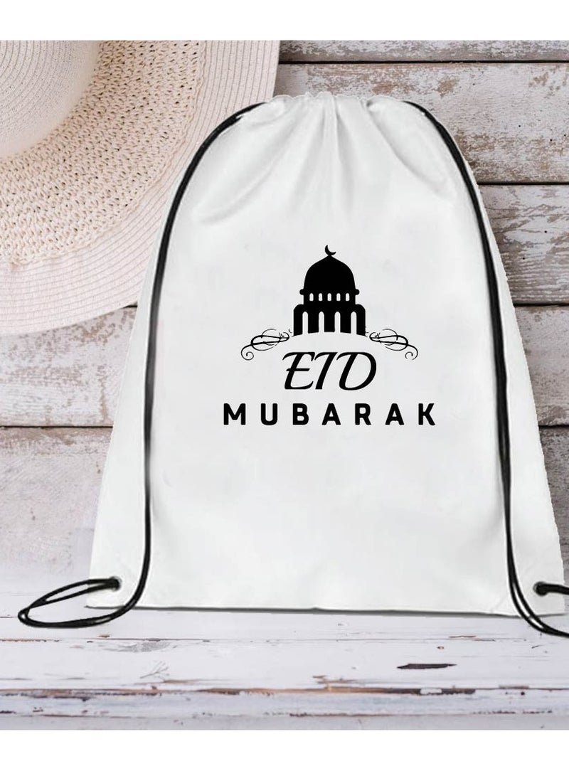 PRINTSHOP4ME Eid Mubarak Gift Bags Set - Ideal for Kids and Adults - Perfect Eid Treats and Gifts - Drawstring Polyester Bags - Image 2