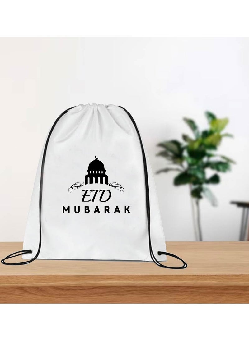 PRINTSHOP4ME Eid Mubarak Gift Bags Set - Ideal for Kids and Adults - Perfect Eid Treats and Gifts - Drawstring Polyester Bags - Image 5