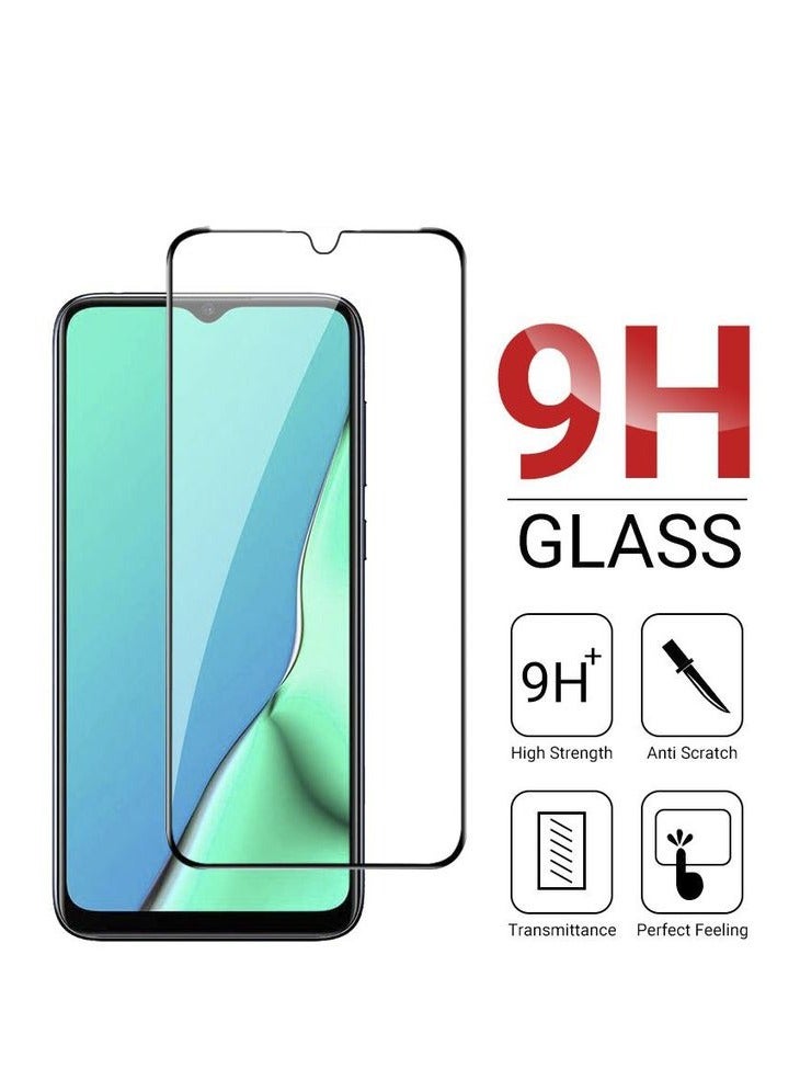 M7molge Full Coverage Glass Screen Protector for Samsung Galaxy A33(5G)/A50/A50S/A30/A40S/A30/A20/M21S/M30S/M10S/M31 - Black Frame  - Image 3