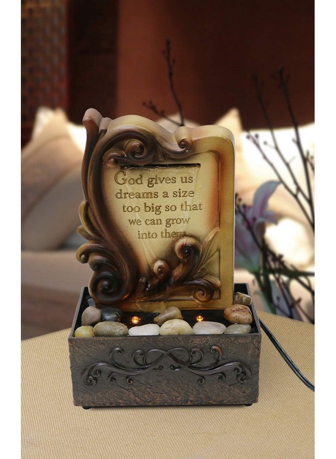 Nature's Mark 9" H Inspirational Tabletop Water Fountain With Natural River Rocks And Led Lights (Power Cord Attached)  - Image 5