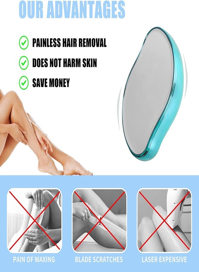 Zoxito مزيل الشعر الكريستالي من زوكسيتو للنساء والرجال، أداة إزالة الشعر الكريستالية القابلة لإعادة الاستخدام، أداة سحرية لإزالة الشعر بدون ألم، مزيل الشعر السحري للظهر والذراعين والساقين (متعدد الألوان) - Image 3