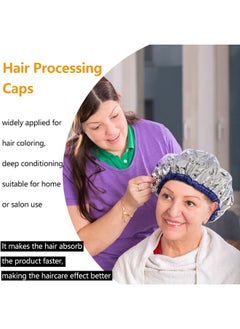 2 Pieces Conditioning Caps Made Of Aluminum Foil, Thickened Shower Caps For Hot Oil Treatment, Reusable Hair Processing Caps For Home And Salon Use, Hair Dyeing And Hot Oil Treatment Tools - pzsku/ZB04776EE44007FC95FDCZ/45/_/1730726801/596f844b-b85b-4976-bf22-c5e84b7b2841