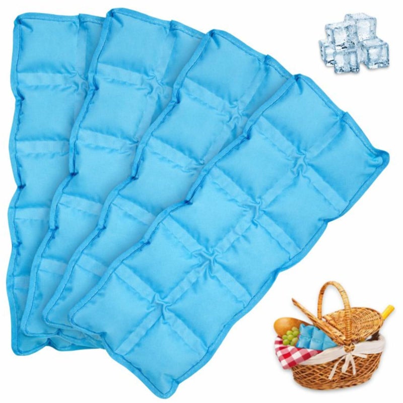 WORLD-BIO Ice Packs for Lunch Boxes Flexible - Reusable Slim Cooler Ice Packs 10â€ x 4â€ Long-Lasting Soft Freezer Packs for Lunch Bags, Coolers, Travel, Therapy & Camping, Food Safe Gel Cold Packs - Image 1