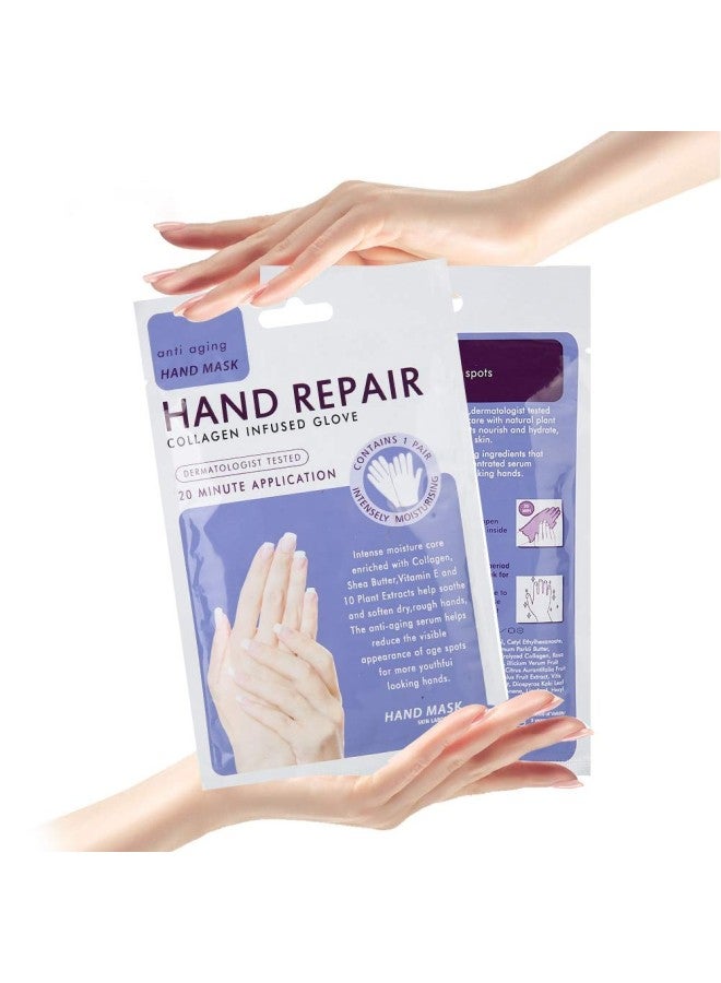 klarako 1 Pair Hand Mask File Moisturizing Gloves Skin Care Hand Smoothing Whitening Anti-Wrinkle  - Image 1