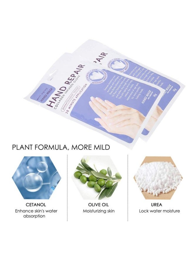 klarako 1 Pair Hand Mask File Moisturizing Gloves Skin Care Hand Smoothing Whitening Anti-Wrinkle  - Image 3