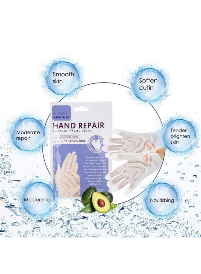 klarako 1 Pair Hand Mask File Moisturizing Gloves Skin Care Hand Smoothing Whitening Anti-Wrinkle  - Image 2
