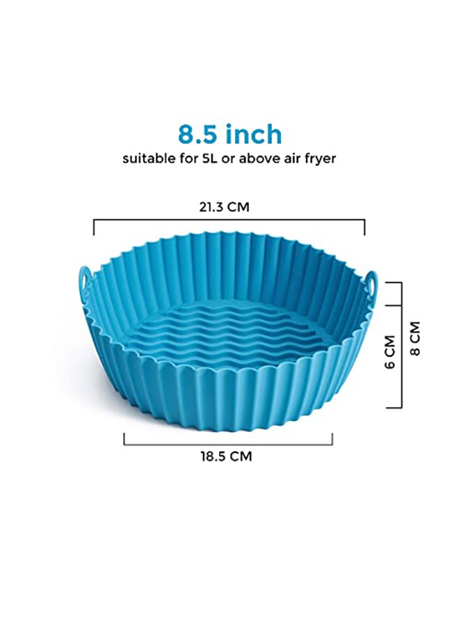 O Ozone Silicone Air Fryer Liner 8.5inch Pack of Two Reusable Air Fryer Silicone Basket Heat Resistant - Red/Black  - Image 3