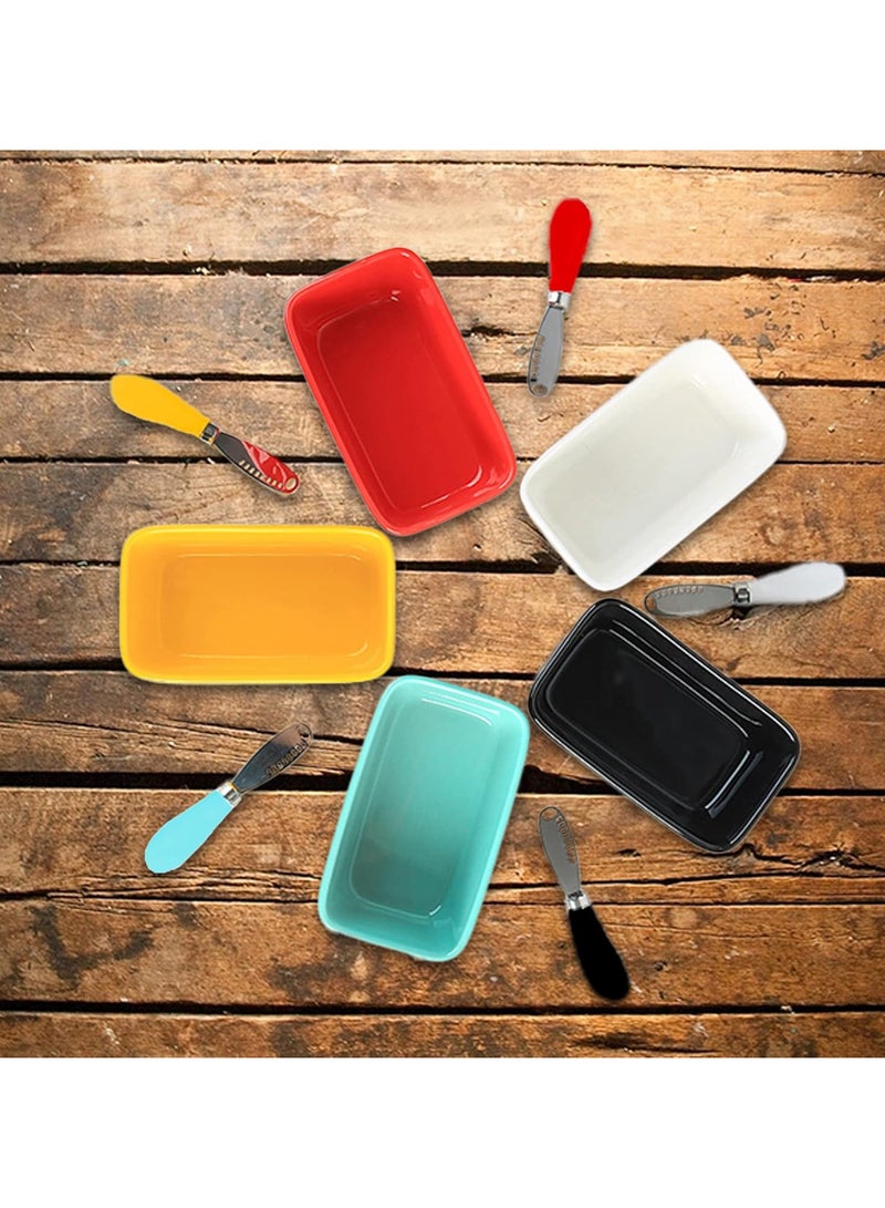 "Large Butter Dish with Lid and Knife for Table – Butter Keeper with Cover for Countertop, Butter Dish with Lid and Knife, Double Silicone Seal for Freshness (Random Color)"  - Image 2