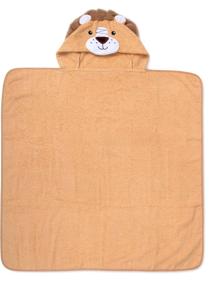 Baby Essentials Baby Essentials Animal Hooded Towel and Washcloth Set for Newborns and Infants, Boys and Girls 0 -9 Months (Lively Little Lion)  - Image 4