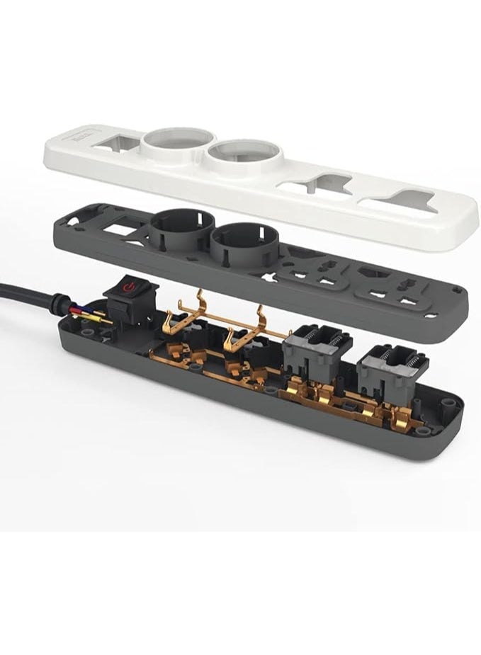 Power Strip Joint 4 Sockets 2+2 / 2 meter cable - Image 2
