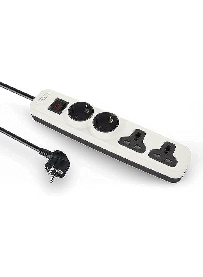 Power Strip Joint 4 Sockets 2+2 / 2 meter cable - Image 1