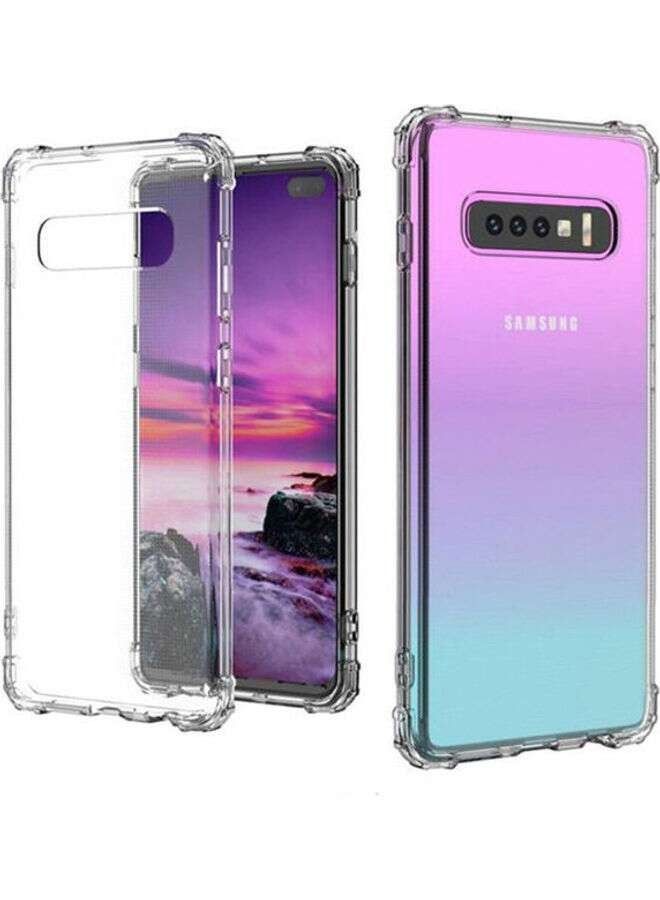BORTONY Reinforced Corners TPU Bumper Anti Scratch Rugged Transparent Hard Panel Cover For Samsung Galaxy S10 Plus Case Clear - Image 1