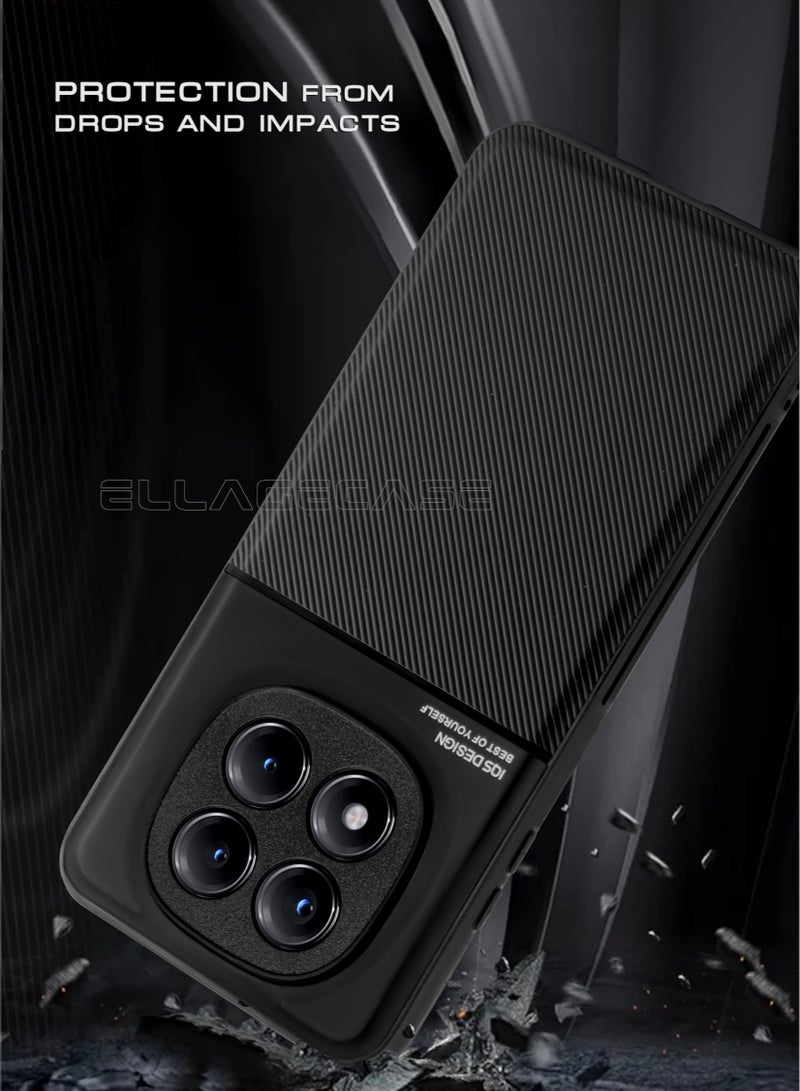 Premium Ultra-Thin Case for Xiaomi Redmi Note 14 Pro Plus 5G, Hidden Metal Plate, Slim Design, Easy to Hold, and Enhanced Camera Protection