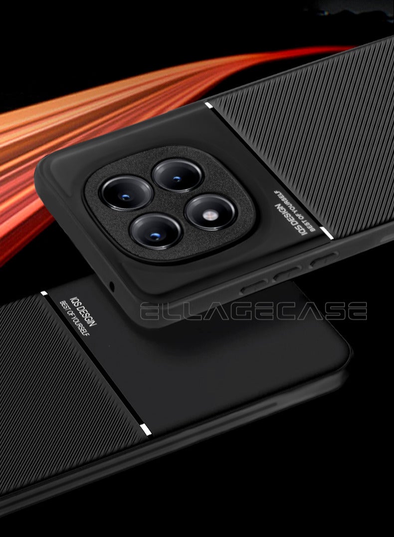 Premium Ultra-Thin Case for Xiaomi Redmi Note 14 Pro Plus 5G, Hidden Metal Plate, Slim Design, Easy to Hold, and Enhanced Camera Protection