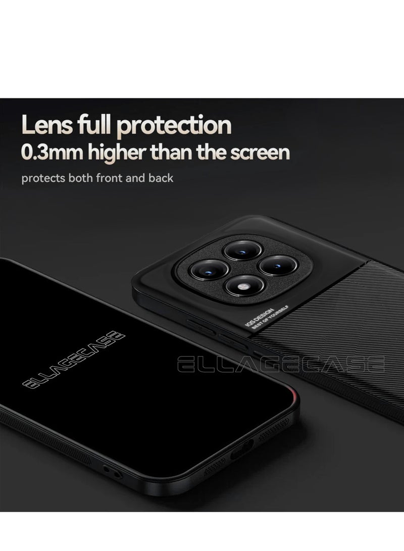 Premium Ultra-Thin Case for Xiaomi Redmi Note 14 Pro Plus 5G, Hidden Metal Plate, Slim Design, Easy to Hold, and Enhanced Camera Protection