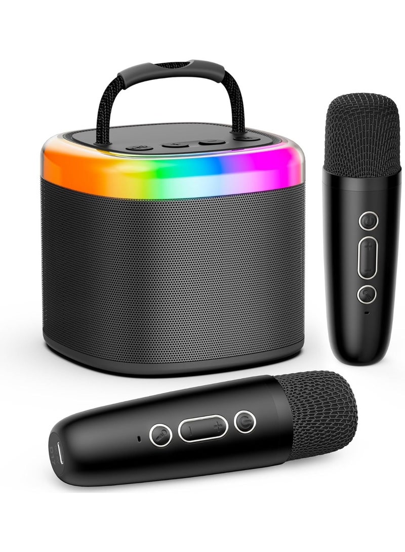 Toys JYX Mini Karaoke Machine for Adults Kids, Portable Bluetooth Speaker with 2 - Image 1