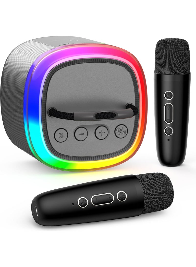 Toys JYX Mini Karaoke Machine for Adults Kids, Portable Bluetooth Speaker with 2 - Image 2