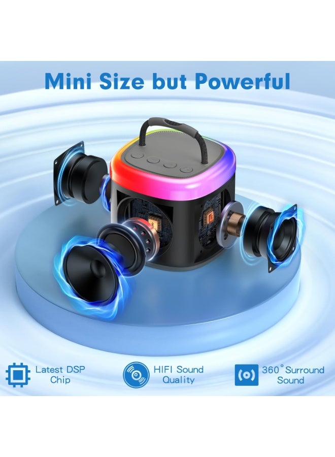 Toys JYX Mini Karaoke Machine for Adults Kids, Portable Bluetooth Speaker with 2 - Image 4