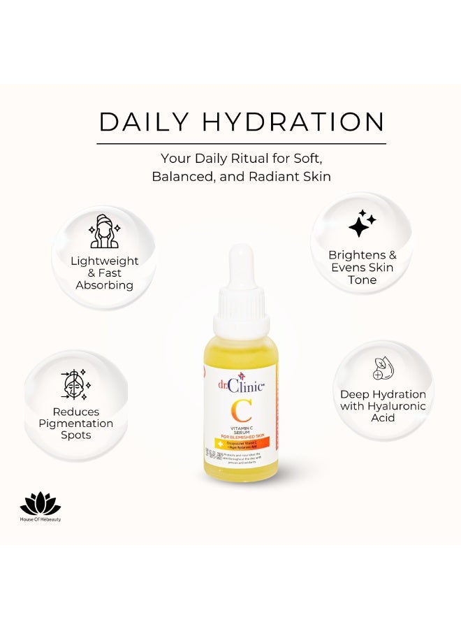dr.Clinic DR. CLINIC | Vitamin C Facial Day Serum | Brightening & Anti-Pigmentation | Liposomal Vitamin C & Hyaluronic Acid | Radiant Glow, Even Skin Tone | 30 ml - Image 3